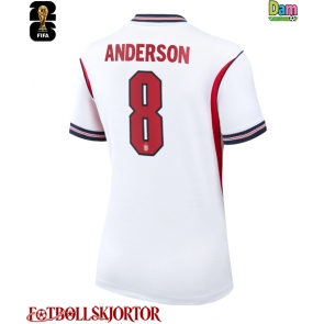England Elliot Anderson #8 Hemmatröja Dam VM 2026 Kortärmad